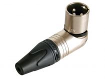 Neutrik - connecteur xlr, 3 points mâle, coudé, nickelé, contacts argentés (NC3MRX)