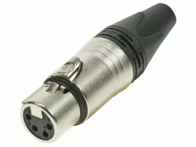 Neutrik - connecteur xlr, 4 points femelle, argente, nickel (NC4FX)