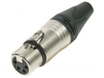 Neutrik - connecteur xlr, 4 points femelle, argente, nickel (NC4FX)