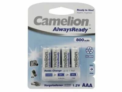 Nimh aaa/r03 1.2v-800mah (4/carte) alwaysready� (HR3C/08AR)