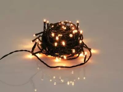 Novalight LED - 12 m - 80 lampes blanc arizona - fil vert (NV-LED-12-24V-AW)
