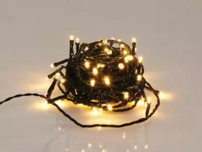 Novalight LED - 12 m - 80 lampes blanc chaud - fil vert (NV-LED-12-24V-UW)