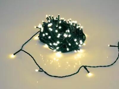 Novalight LED - 24 m - 160 lampes blanc chaud - fil vert (NV-LED-24-24V-UW)