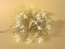Novastarlight LED - 10 m - 40 étoiles blanc chaud - fil transparent (NV-ST-LED-10-24V-UW)