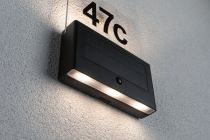 Numéro de maison extérieur solaire Neda IP44 3000K PIR Anthracite (94577)