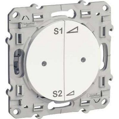 Odace + blanc, variateur scnario  poussoir pluslink