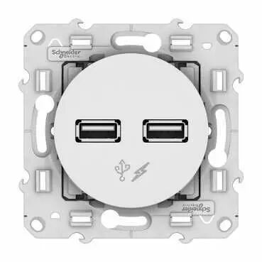 Plaque SCHNEIDER Odace Touch Double Bronze Brossé Avec Liseré