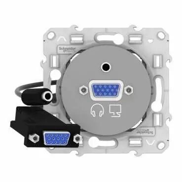 Odace - prise HD15 femelle mini jack - Alu (S530463)