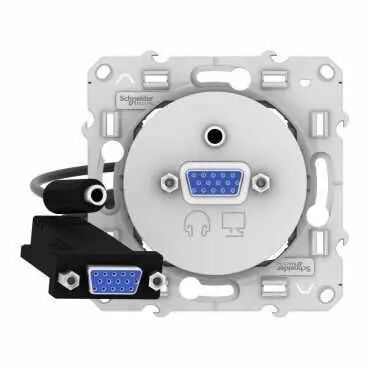 Odace - prise HD15 femelle mini jack - Blanc (S520463)