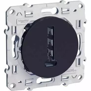 Odace, conjoncteur en T Anthracite, 8 contacts, � vis (S540496)