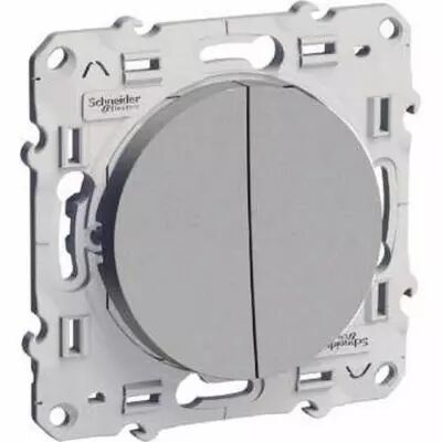 Odace, double poussoir alu, � vis, connexion rapide