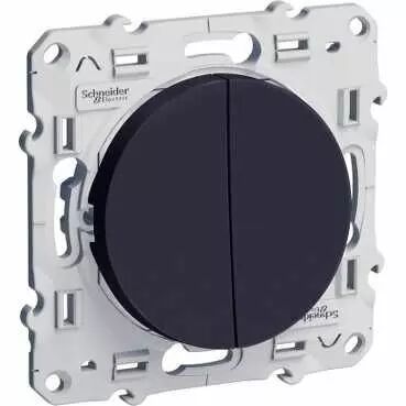 Odace, double va-et-vient Anthracite, � vis, connexion rapide (S540214)