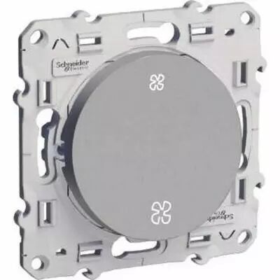 Odace, interrupteur vmc alu, sans position arr�t, � vis