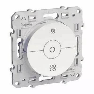 Odace, interrupteur vmc blanc, avec position arr�t, � vis