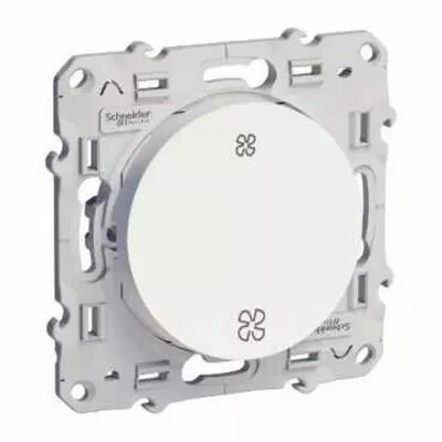 Odace, interrupteur vmc blanc, sans position arr�t, � vis