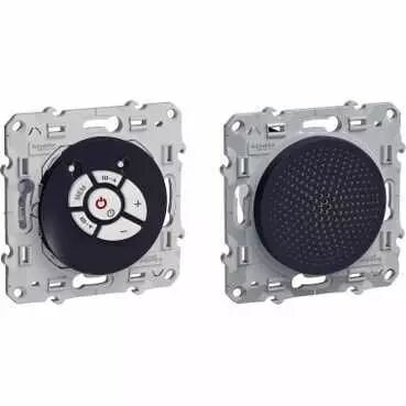 Odace, pack radio FM mono + haut-parleur Anthracite (2 produits) (S540583)