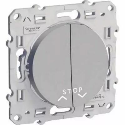 Odace, poussoir alu, 2 boutons + fonction stop pour volets-roulants