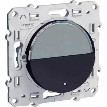 Odace, poussoir avec porte-�tiquette Anthracite, � vis (S540266)