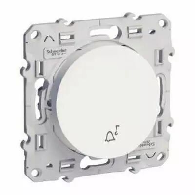 Odace, poussoir blanc avec symbole carillon, � vis