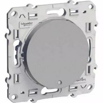 Odace, poussoir lumineux alu, 10 a, � vis, led bleu 0,15 ma localisation