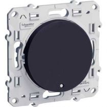 Odace, poussoir lumineux Anthracite, 10 A, à vis, LED bleu 0,15 mA localisation (S540276)