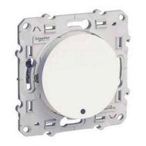 Odace, poussoir lumineux blanc, 10 a, à griffes, led bleu 0,15 ma localisation