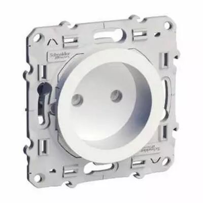 Odace, prise de courant 2p blanc, � griffes, connexion � vis