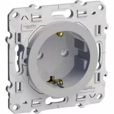 Odace, prise de courant 2p+t alu, standard allemand, � vis, connexion � vis