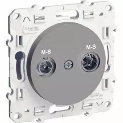 Odace, prise multiservice alu, � vis