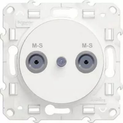 Odace, prise multiservice blanc, � vis