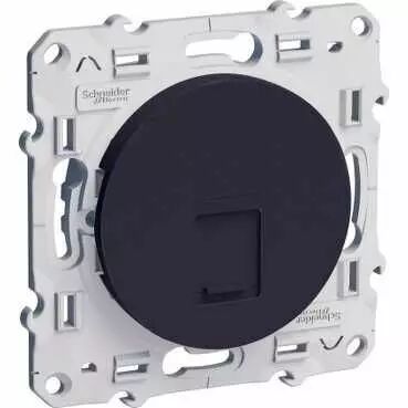 Odace, prise RJ45 Anth., grade 1 (t�l�phone + informatique) cat. 6 UTP, � vis (S540475)