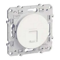 Odace, prise rj45 blanc, sans connecteur (empreinte infraplus)