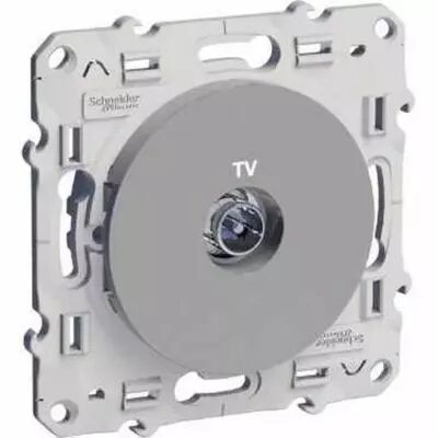 Odace, prise tv alu, � vis