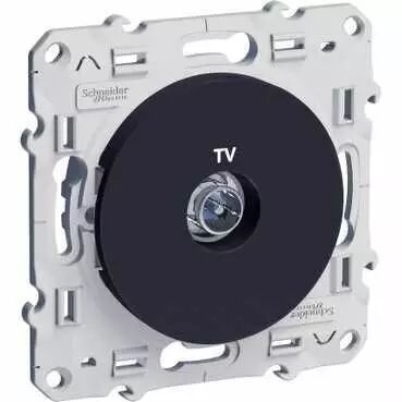 Odace, prise TV Anthracite, � vis (S540445)