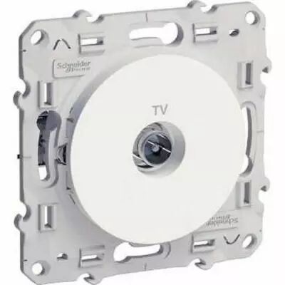 Odace, prise tv blanc, � griffes