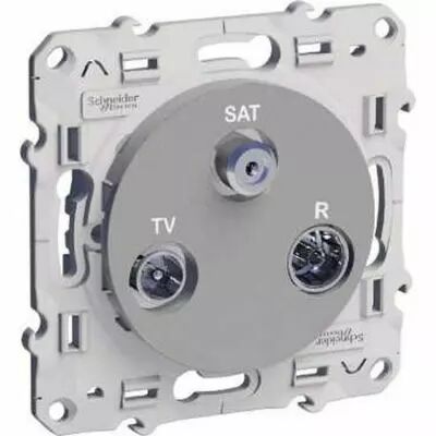 Odace, prise tv/fm/sat alu, 1 entr�e, � vis