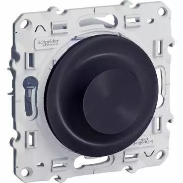 Odace, variateur pour lampes fluocompactes Anthracite, 9�100W, 2 fils (S540518)