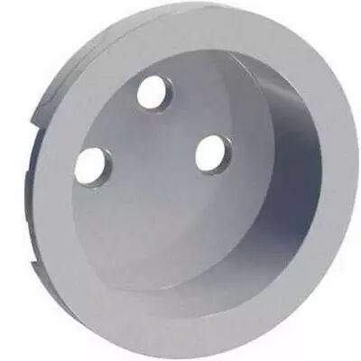 Odace Alu, enjoliveur seul prise de courant 2P+T 16A