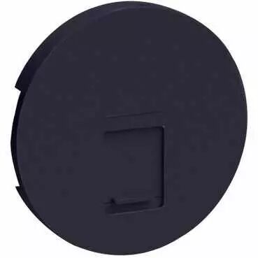 Odace Anthracite, enjoliveur seul prise RJ45 simple (S540671)