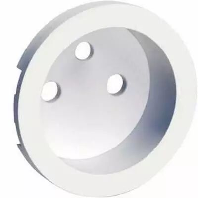 Odace Blanc, enjoliveur seul prise de courant 2P+T 16A