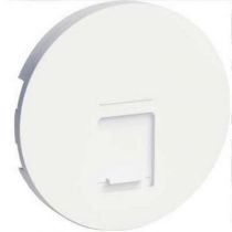 Odace Blanc, enjoliveur seul prise RJ45 simple