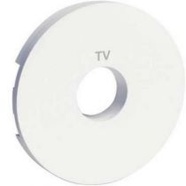 Odace Blanc, enjoliveur seul prise tlvision simple