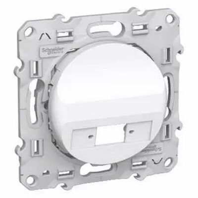 Odace Blanc, prise optique 1 sortie, � compl�ter avec une travers�e VDIB6072001