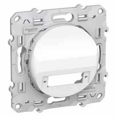 Odace Blanc, prise optique 2 sorties, � compl�ter avec une travers�e VDIB6082001