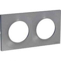 Odace styl, plaque alu 2 postes horiz./vert. entraxe 71 mm