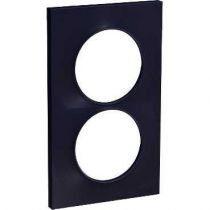 Odace Styl, plaque Anthracite 2 postes verticaux entraxe 57mm (S540714)