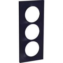 Odace Styl, plaque Anthracite 3 postes verticaux entraxe 57mm (S540716)