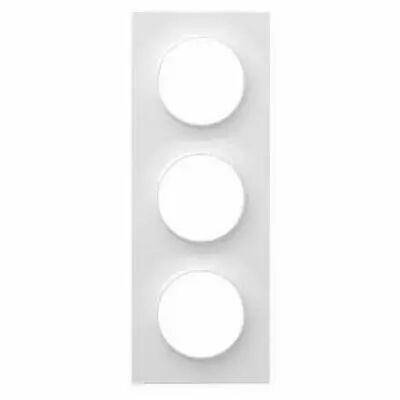 Odace styl, plaque blanc 3 postes horizontaux ou verticaux entraxe 71 mm