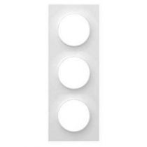 Odace styl, plaque blanc 3 postes horizontaux ou verticaux entraxe 71 mm