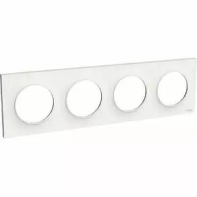 Odace styl, plaque blanc 4 postes horizontaux ou verticaux entraxe 71 mm